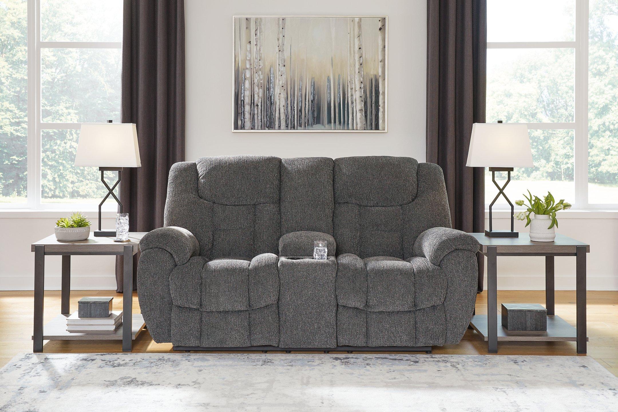Foreside Reclining Loveseat with Console - Luxury Home Furniture (MI)