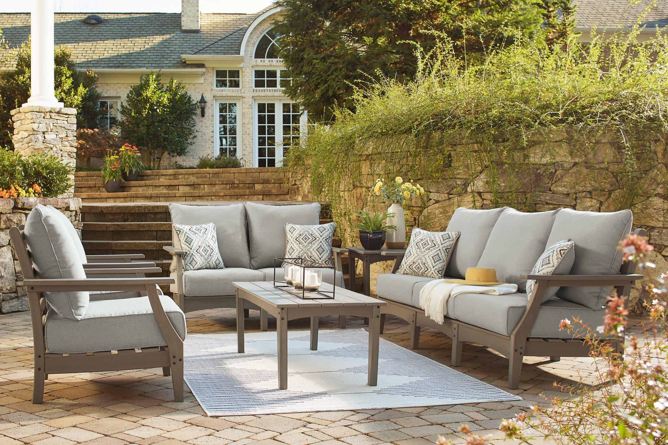 Visola Outdoor Sofa and Loveseat Set - Luxury Home Furniture (MI)