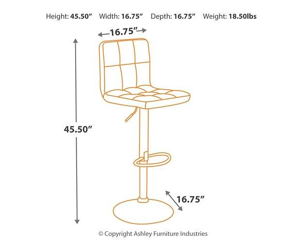 Bellatier Adjustable Height Bar Stool - Luxury Home Furniture (MI)