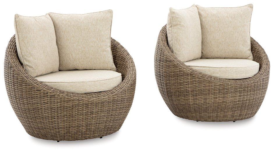 Danson Swivel Lounge with Cushion (Set of 2) - Luxury Home Furniture (MI)