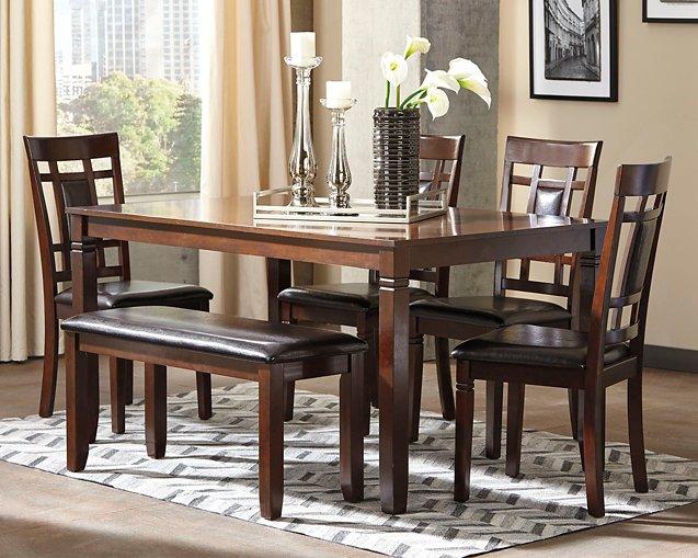 Bennox Dining Table and Chairs with Bench (Set of 6) - Luxury Home Furniture (MI)