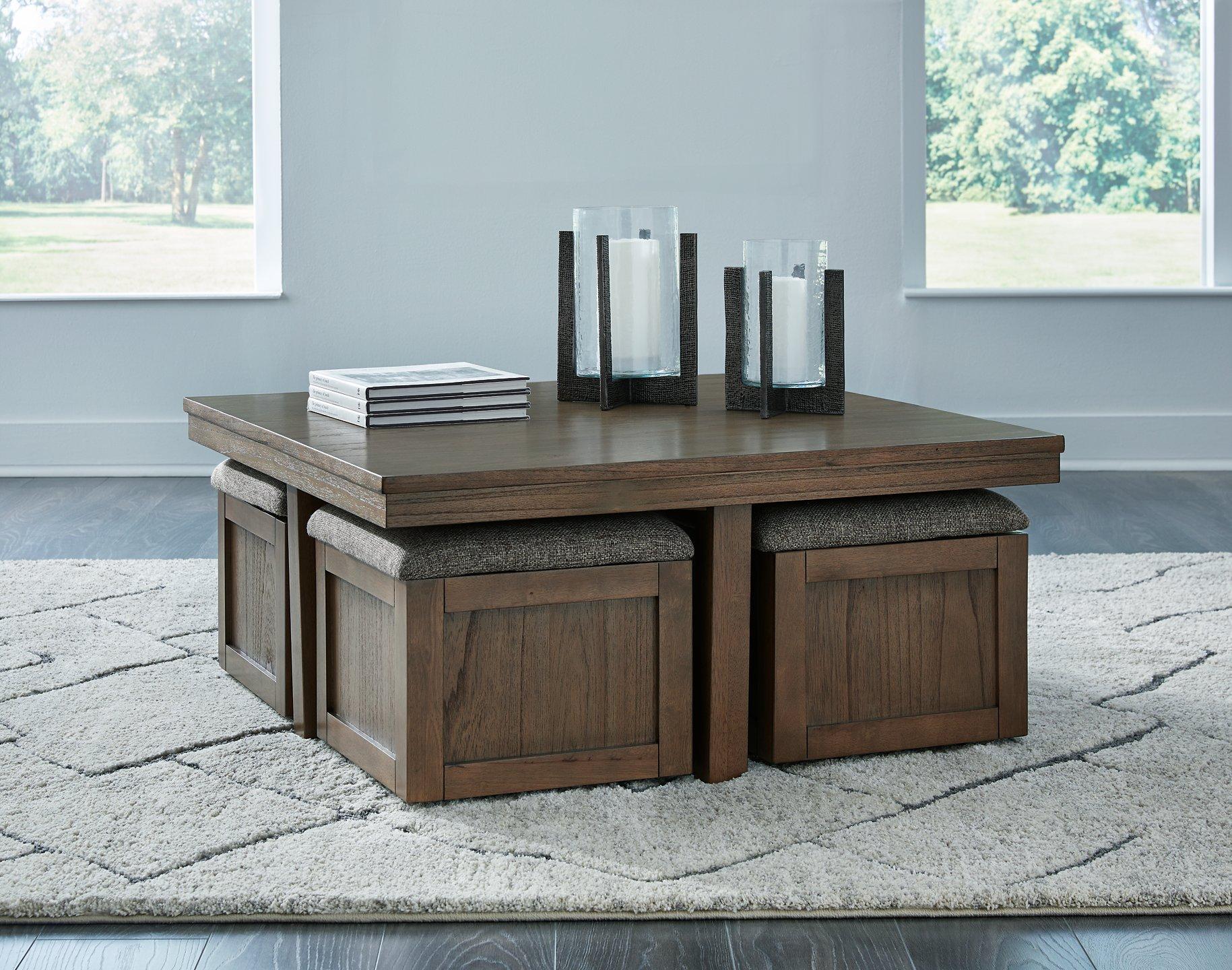 Boardernest Coffee Table with 4 Stools - Luxury Home Furniture (MI)