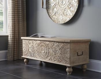 Fossil Ridge Storage Bench - Luxury Home Furniture (MI)