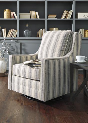 Kambria Swivel Glider Accent Chair - Luxury Home Furniture (MI)