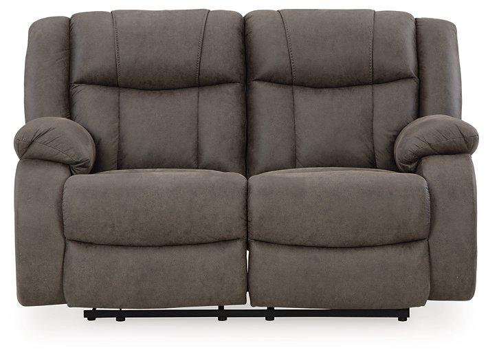 First Base Reclining Loveseat - Luxury Home Furniture (MI)