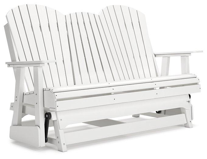 Hyland wave Outdoor Glider Loveseat - Luxury Home Furniture (MI)