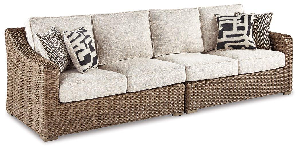 Beachcroft 2-Piece Outdoor Loveseat with Cushion - Luxury Home Furniture (MI)