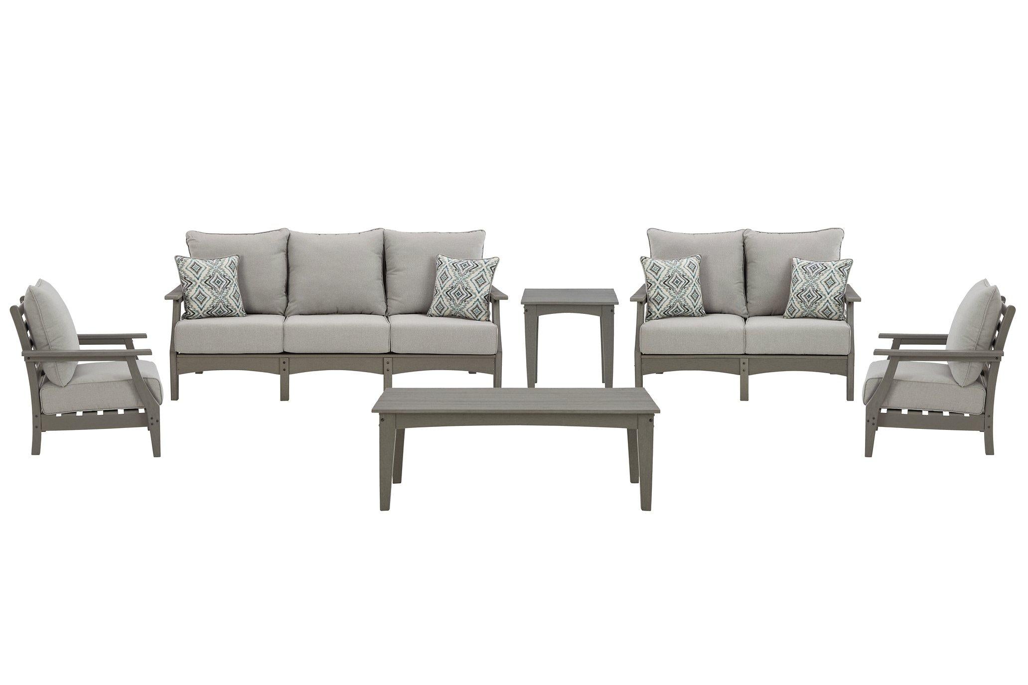 Visola Outdoor Sofa and Loveseat Set - Luxury Home Furniture (MI)