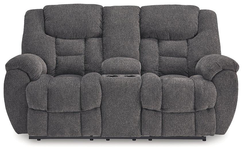 Foreside Reclining Loveseat with Console - Luxury Home Furniture (MI)