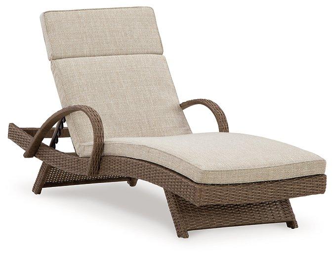 Beachcroft Outdoor Chaise Lounge with Cushion - Luxury Home Furniture (MI)