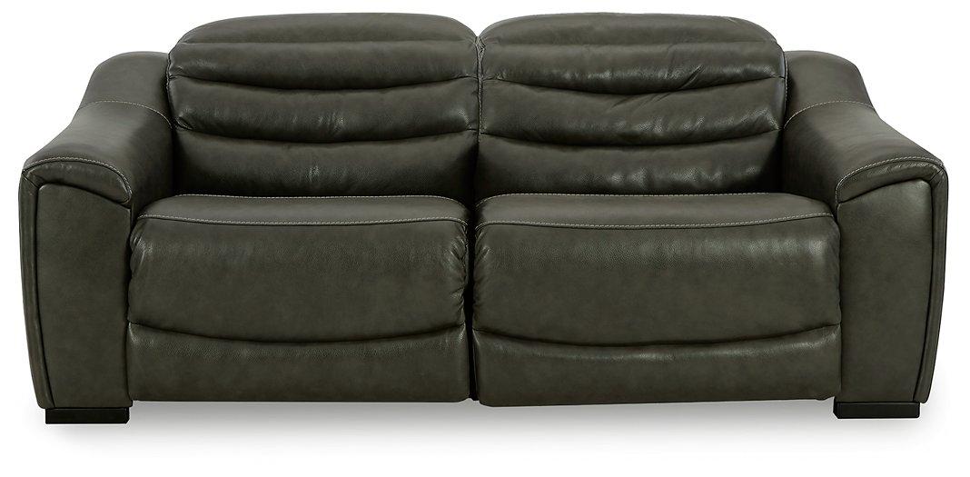Center Line Power Reclining Sectional Loveseat - Luxury Home Furniture (MI)