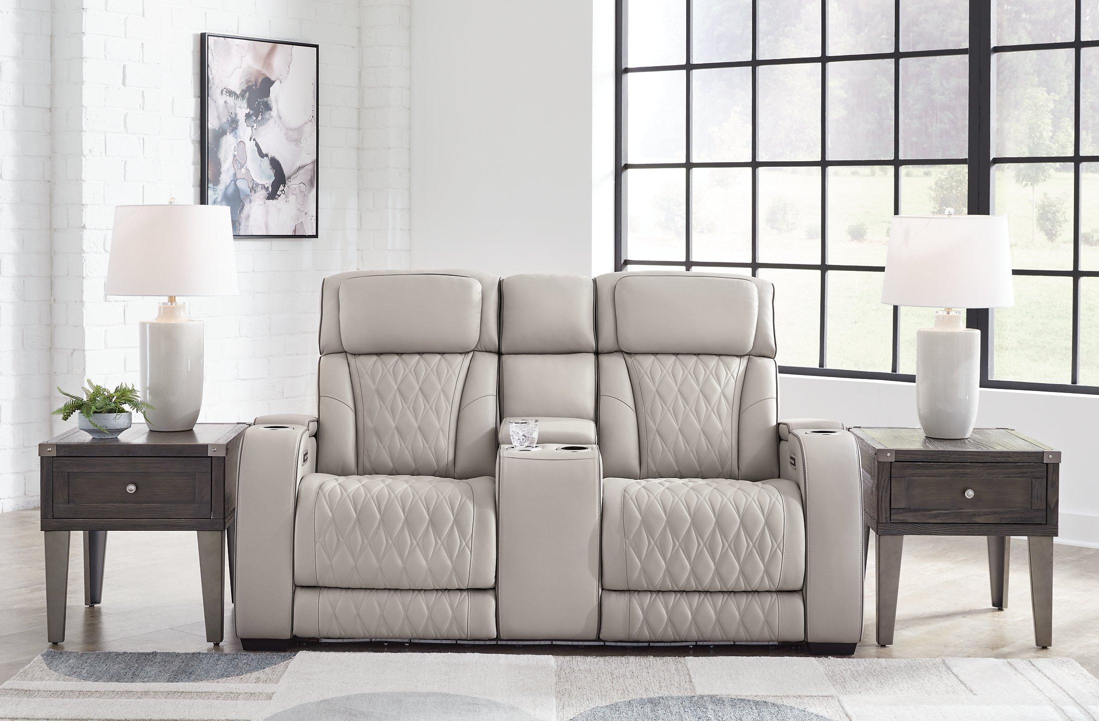 Boyington Power Reclining Loveseat with Console - Luxury Home Furniture (MI)