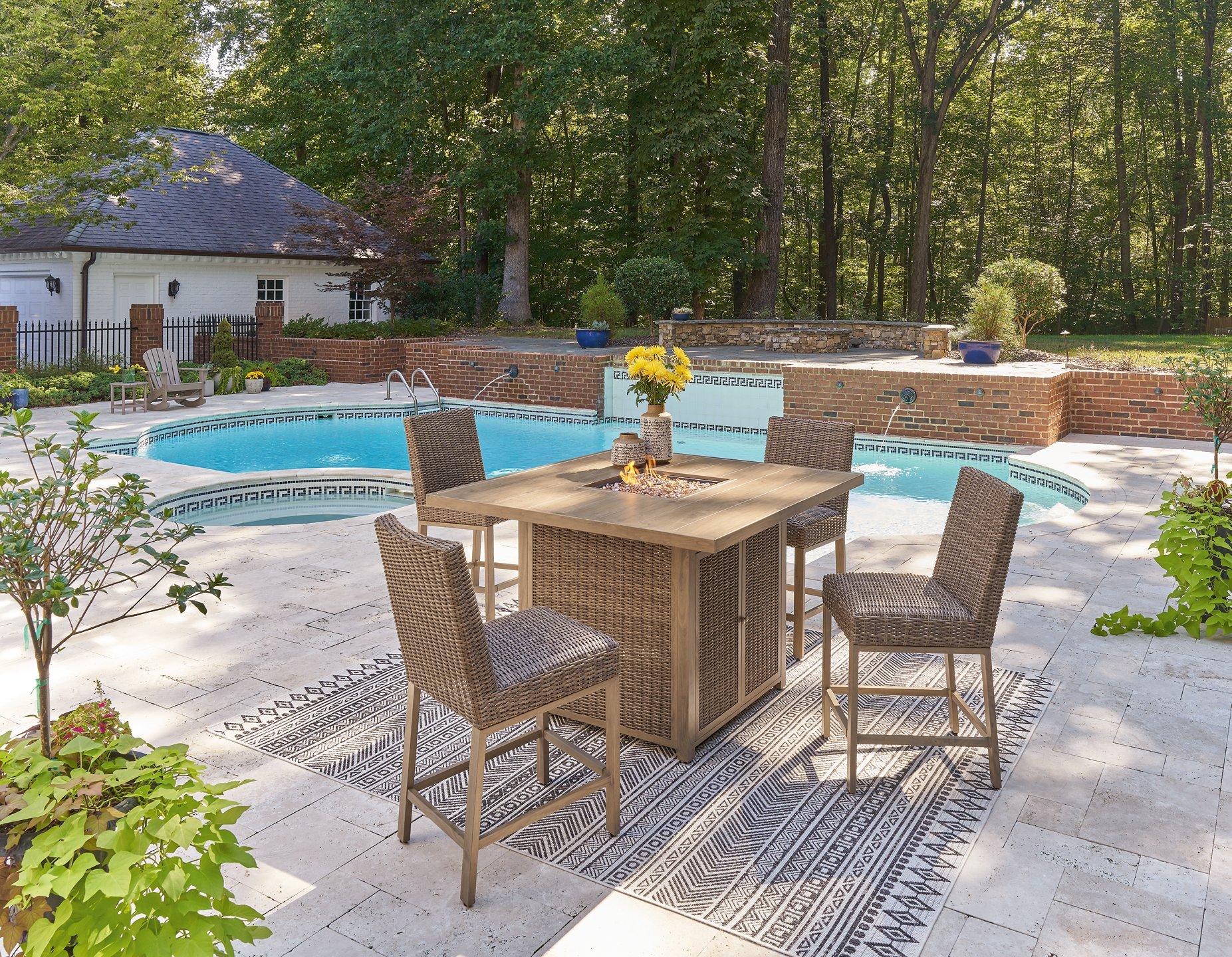 Walton Bridge Outdoor Bar Set - Luxury Home Furniture (MI)