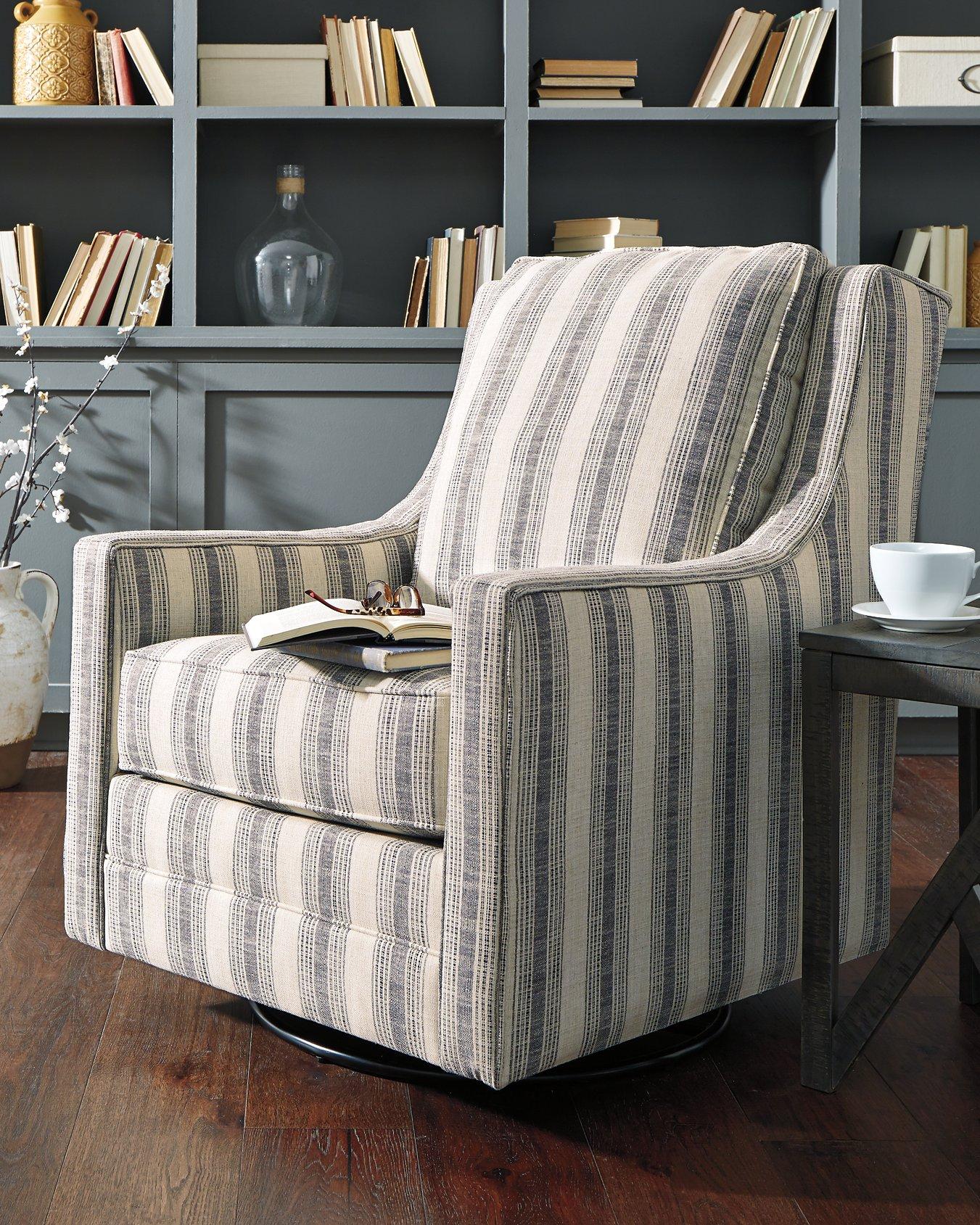 Kambria Swivel Glider Accent Chair - Luxury Home Furniture (MI)