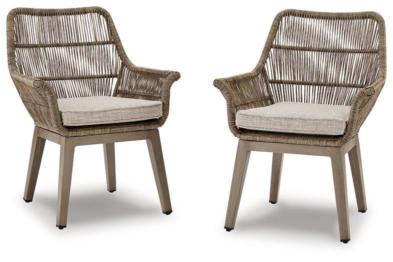 Beach Front Arm Chair with Cushion (Set of 2) - Luxury Home Furniture (MI)