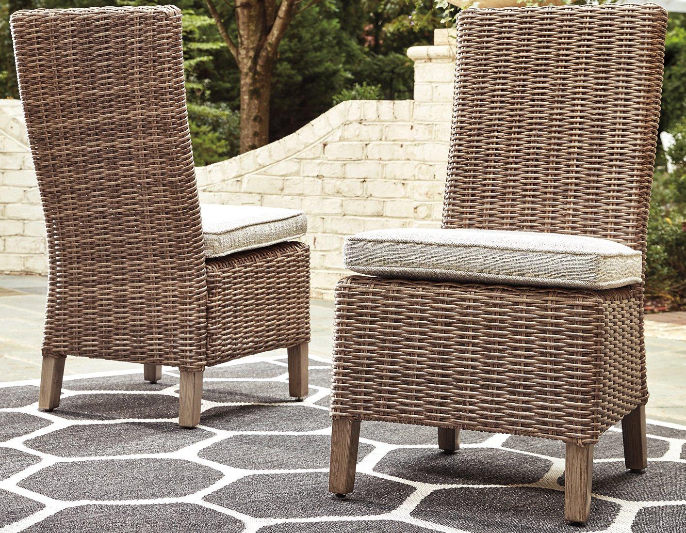 Beachcroft Outdoor Side Chair with Cushion (Set of 2) - Luxury Home Furniture (MI)