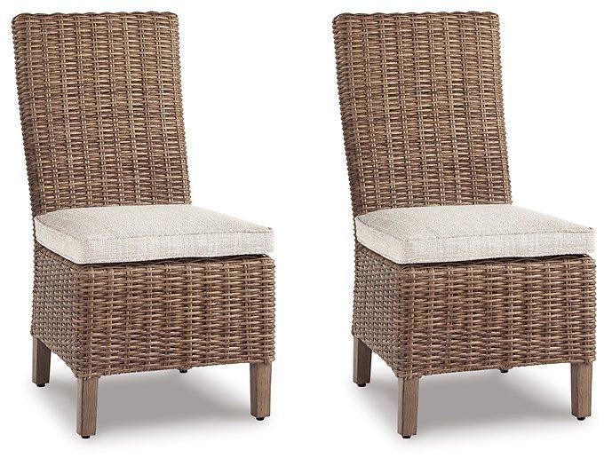 Beachcroft Outdoor Side Chair with Cushion (Set of 2) - Luxury Home Furniture (MI)