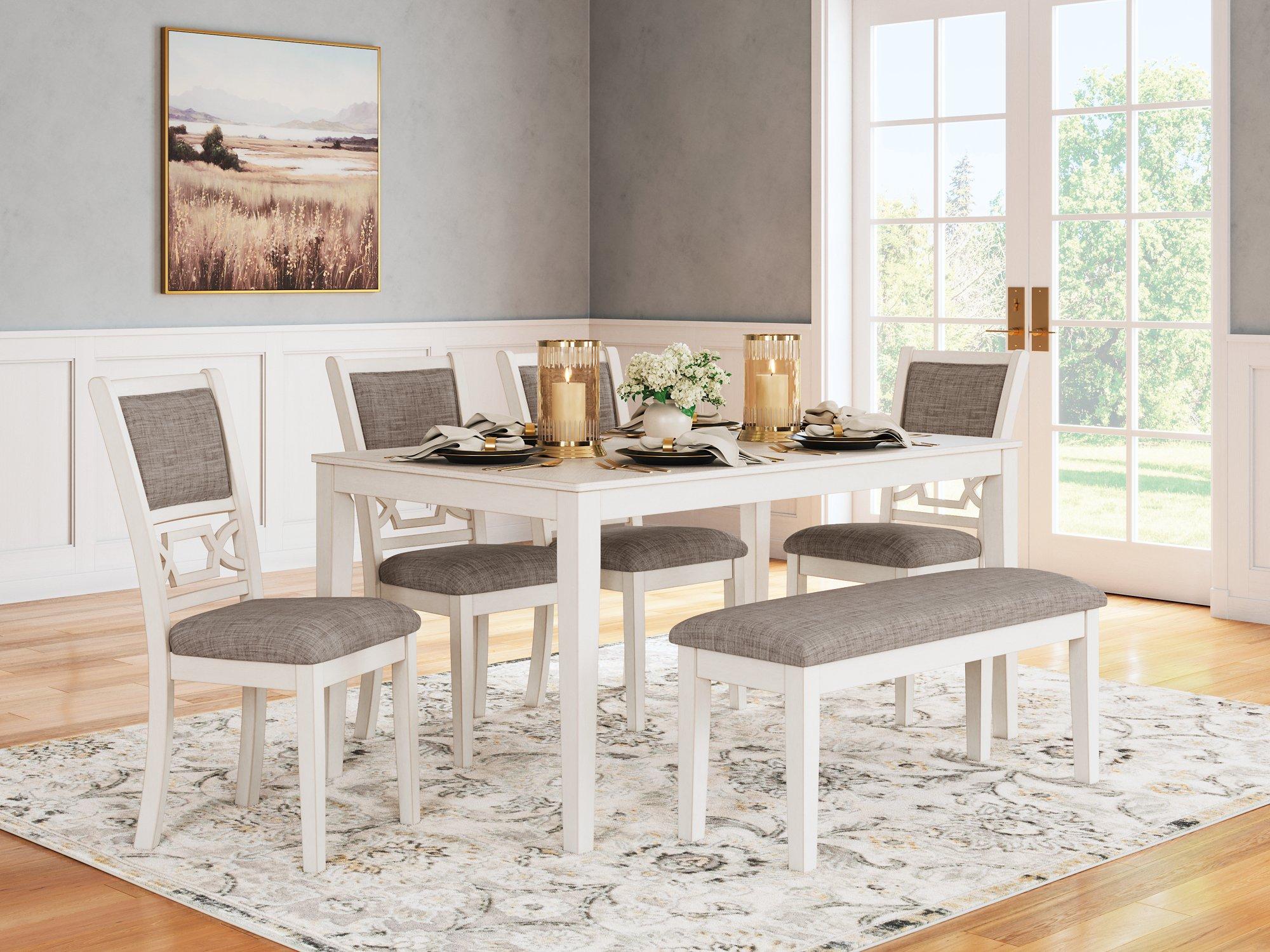 Erinberg Dining Table and 4 Chairs and Bench (Set of 6) - Luxury Home Furniture (MI)