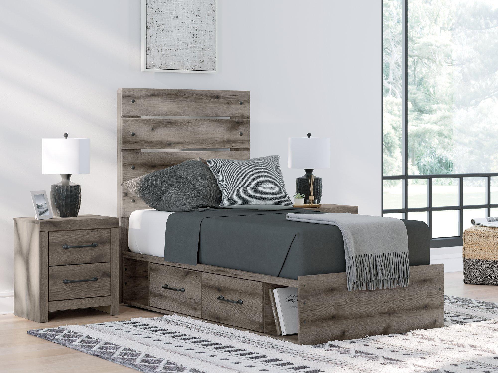 Graystorm Bed with Storage - Luxury Home Furniture (MI)