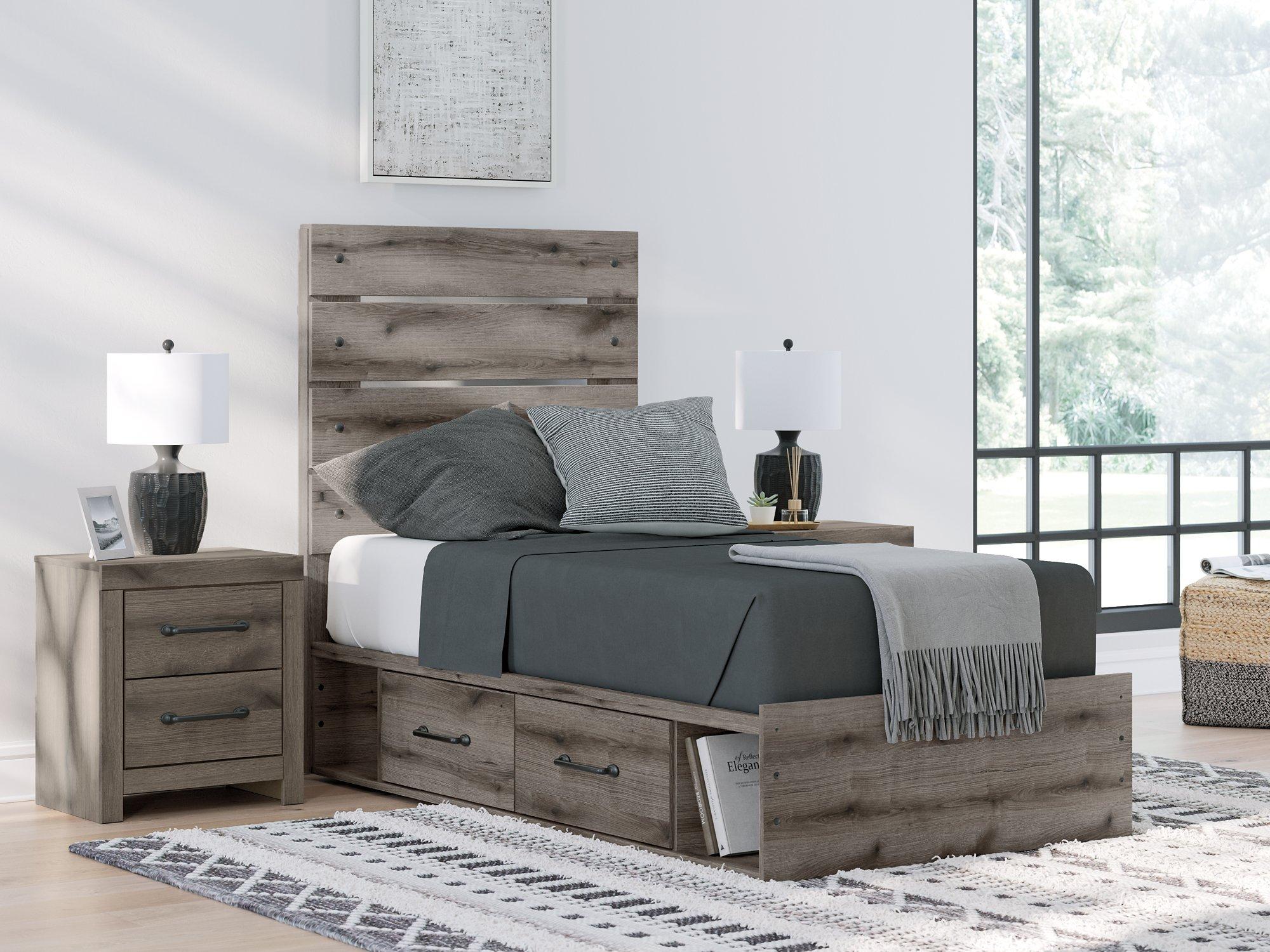 Graystorm Bed with Storage - Luxury Home Furniture (MI)