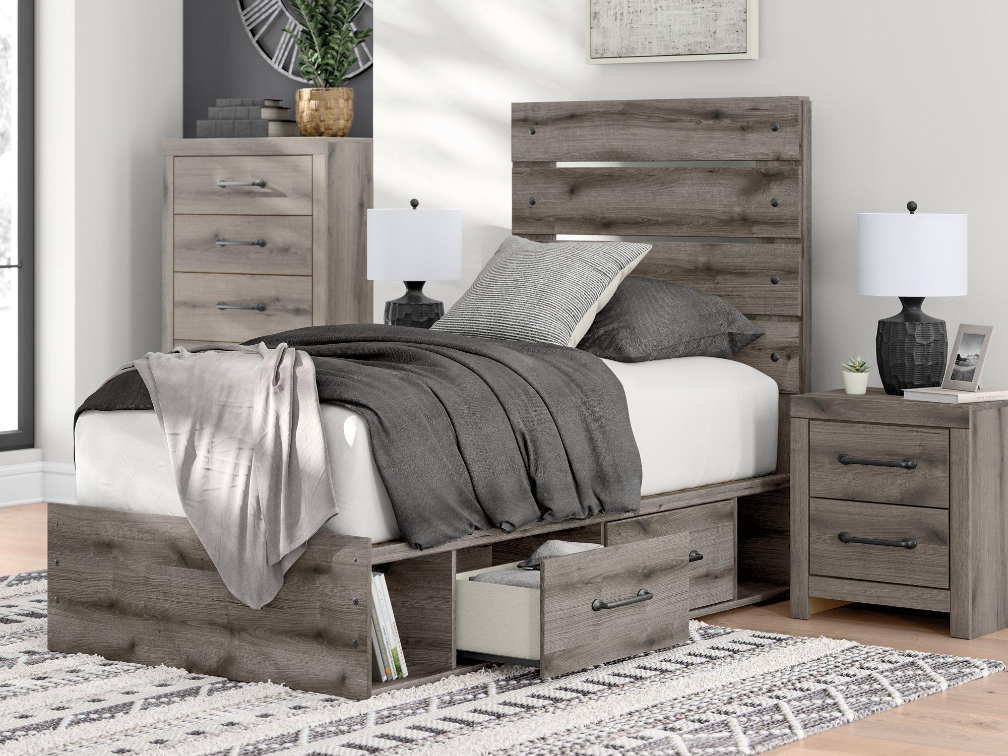 Graystorm Bed with Storage - Luxury Home Furniture (MI)