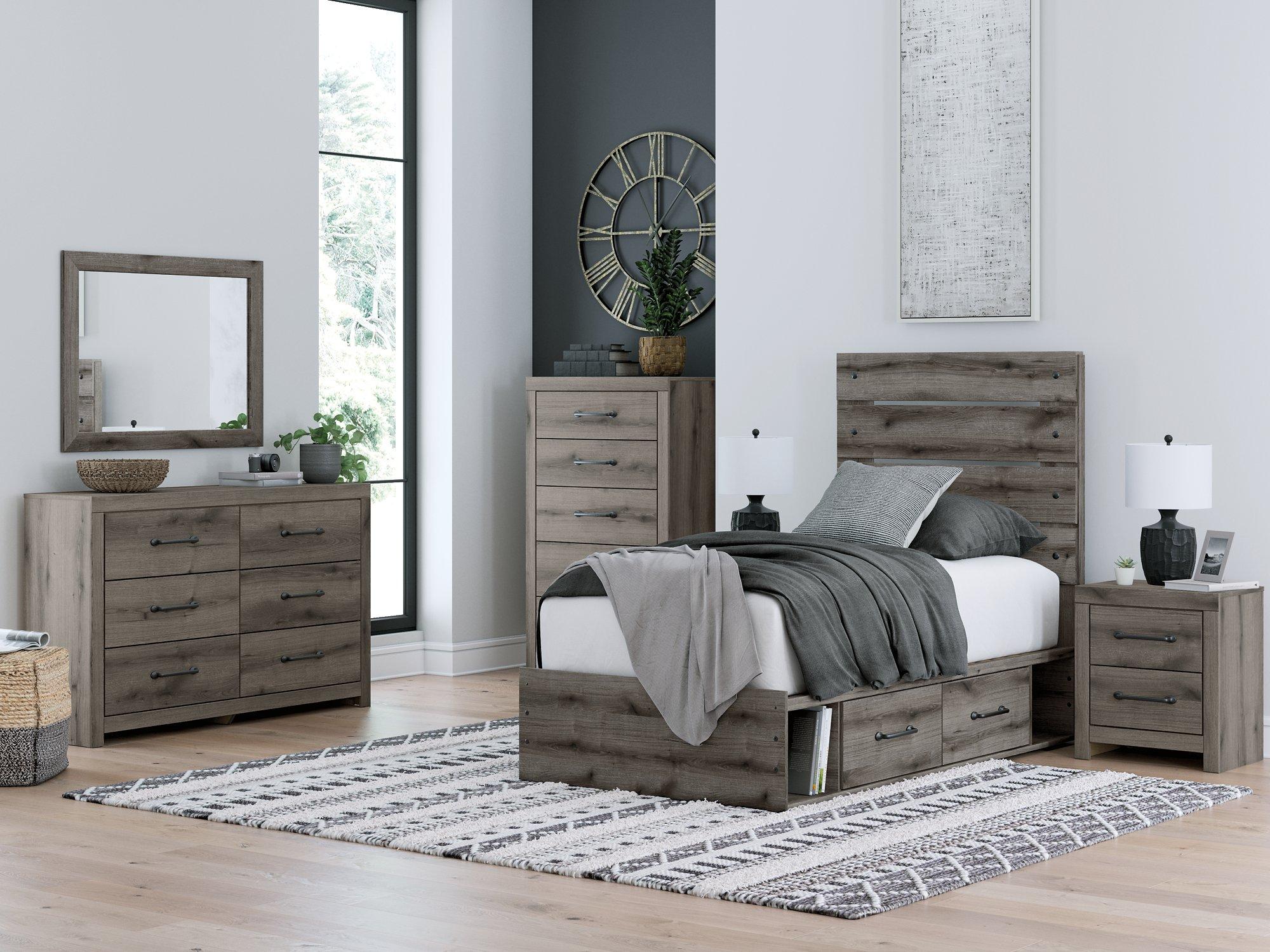 Graystorm Bed with Storage - Luxury Home Furniture (MI)