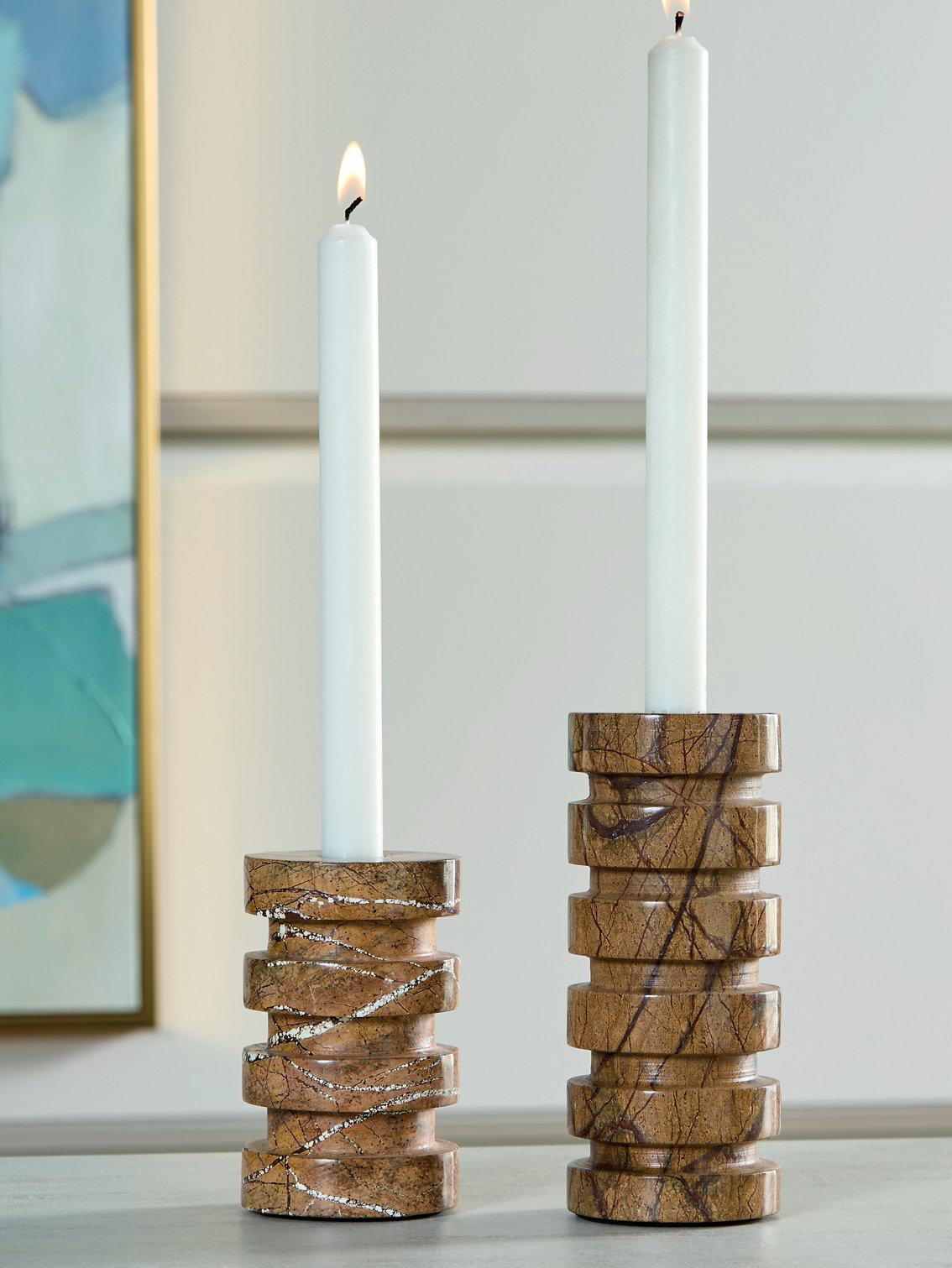 Emsleyfield Candle Holder Set (Set of 2) - Luxury Home Furniture (MI)
