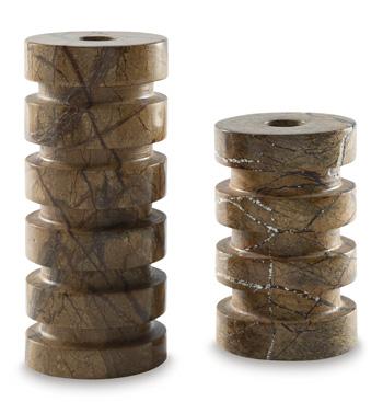 Emsleyfield Candle Holder Set (Set of 2) - Luxury Home Furniture (MI)