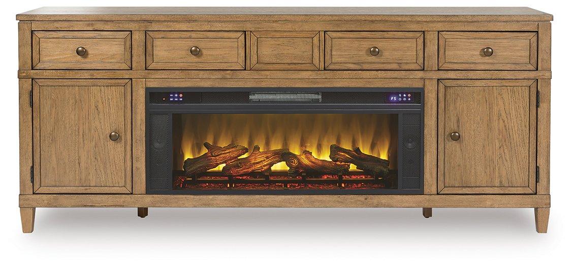 Sharlance 81" TV Stand with Electric Fireplace image