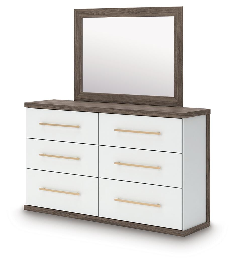 Kendanport Dresser and Mirror - Luxury Home Furniture (MI)