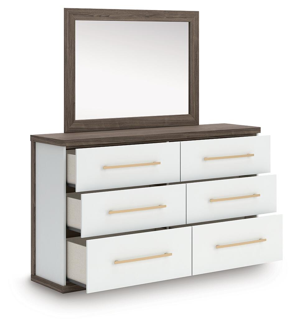 Kendanport Dresser and Mirror - Luxury Home Furniture (MI)