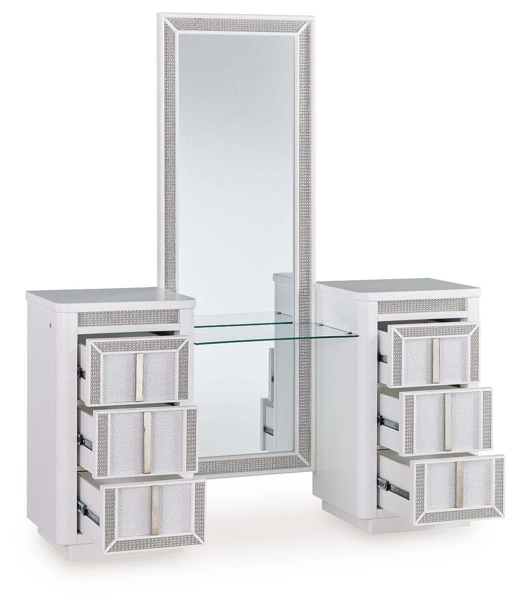 Chalanna Vanity with Mirror - Luxury Home Furniture (MI)