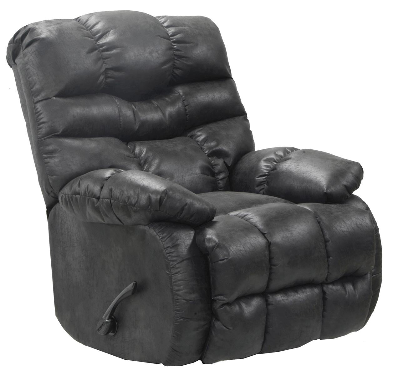 Catnapper Berman Chaise Rocker Recliner in Steel - Luxury Home Furniture (MI)