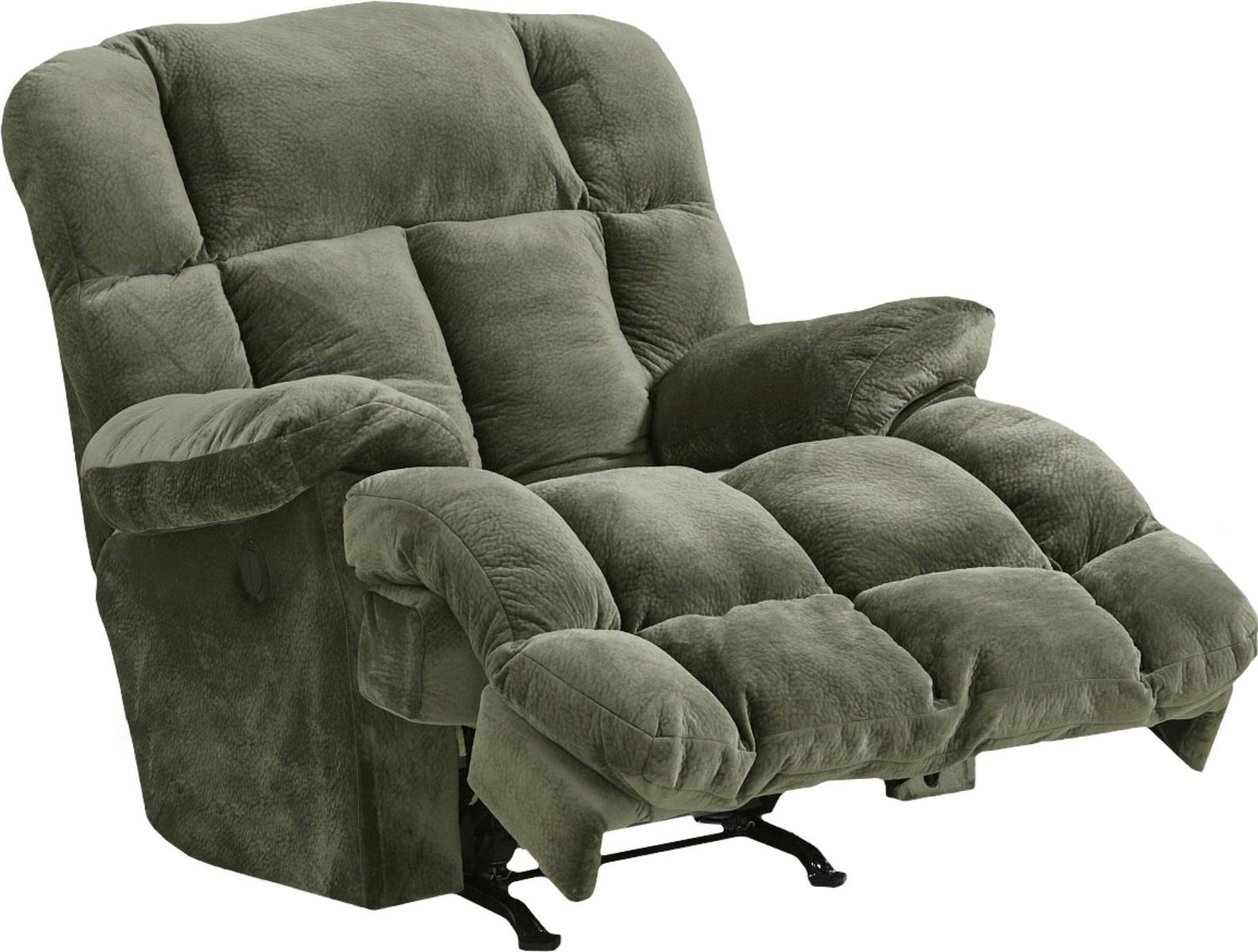 Catnapper Cloud 12 Power Chaise Lay Flat Recliner in Sage - Luxury Home Furniture (MI)