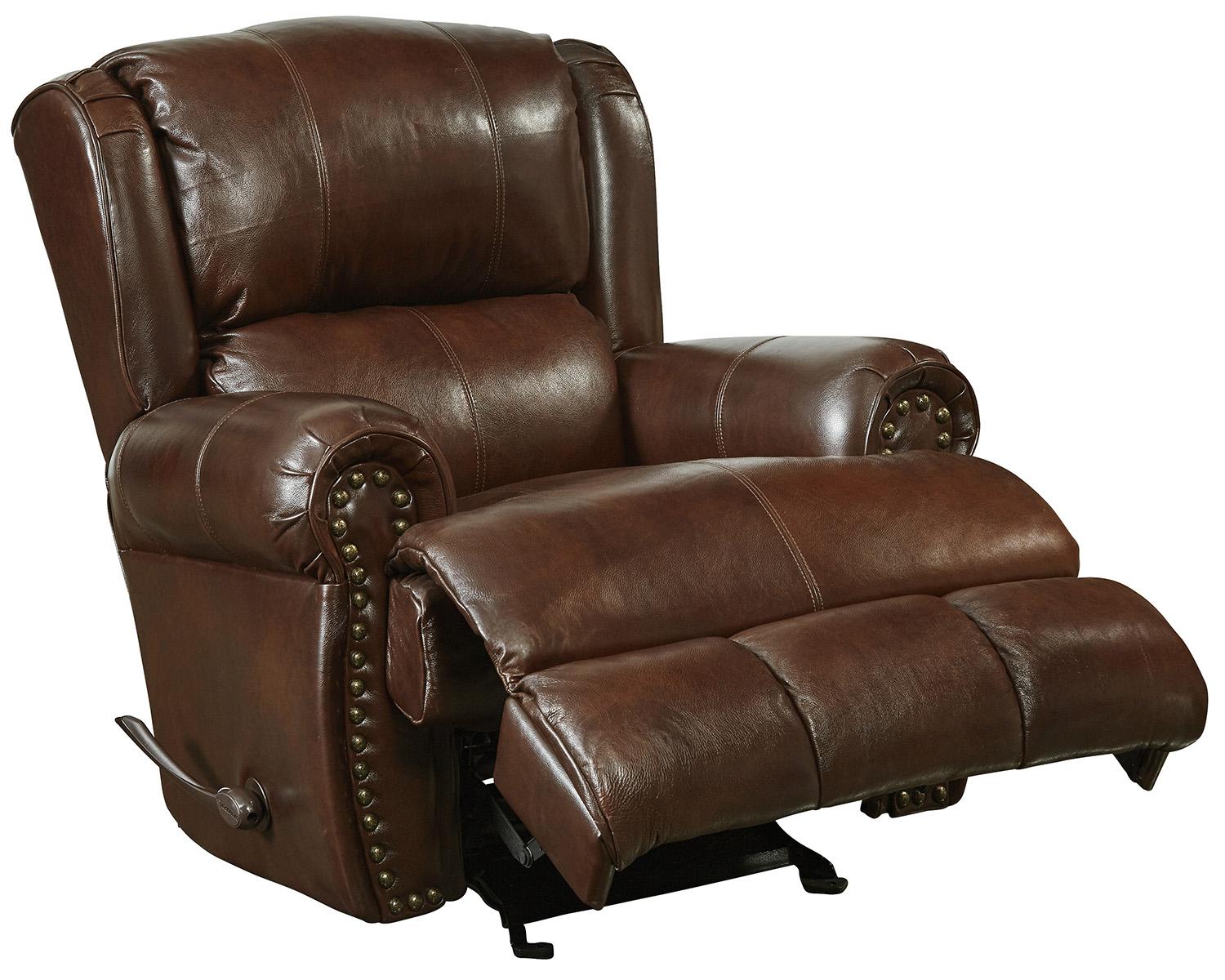 Catnapper Duncan Power Deluxe Lay Flat Recliner in Walnut - Luxury Home Furniture (MI)