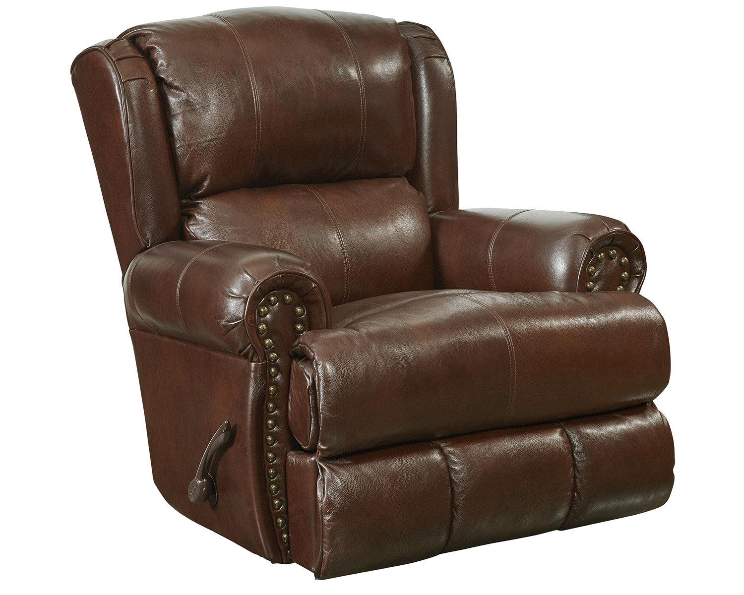 Catnapper Duncan Power Deluxe Lay Flat Recliner in Walnut - Luxury Home Furniture (MI)