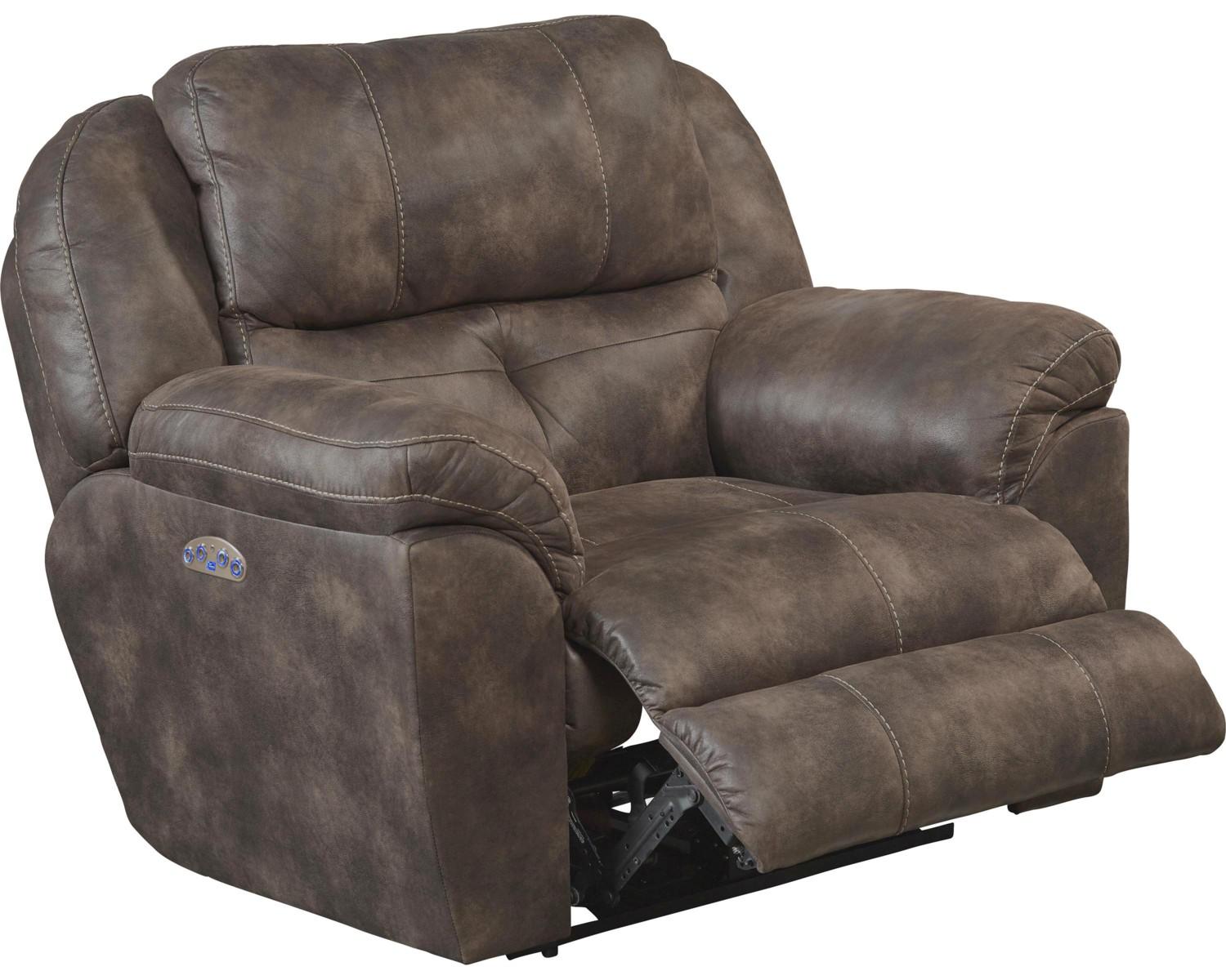 Catnapper Ferrington Power Headrest Lay Flat Recliner in Dusk - Luxury Home Furniture (MI)