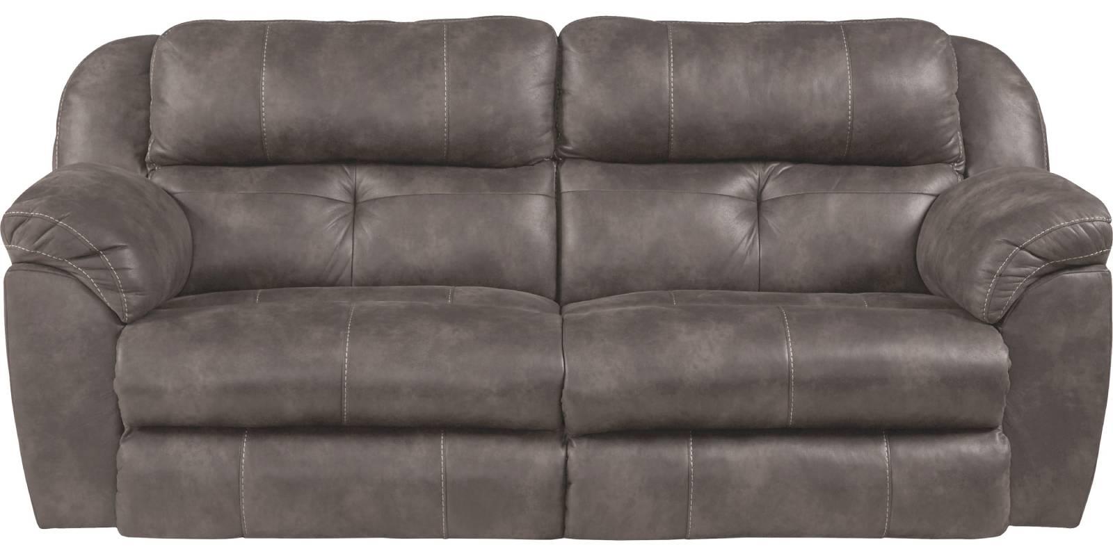 Catnapper Ferrington Power Headrest w/ Lumbar Power Lay Flat Reclining Sofa in Dusk - Luxury Home Furniture (MI)