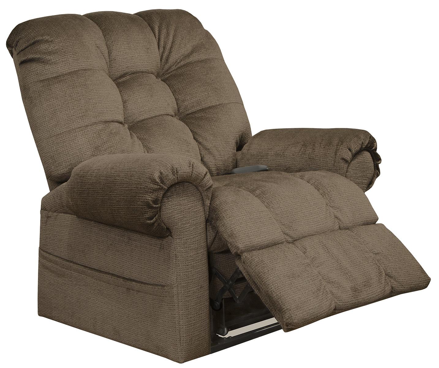 Catnapper Furniture Omni Power Lift Chaise Recliner in Truffle - Luxury Home Furniture (MI)