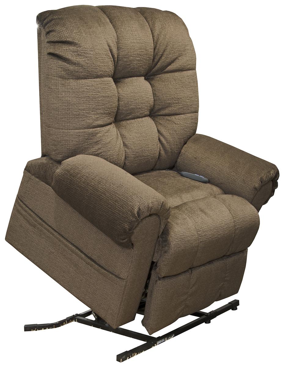 Catnapper Furniture Omni Power Lift Chaise Recliner in Truffle - Luxury Home Furniture (MI)