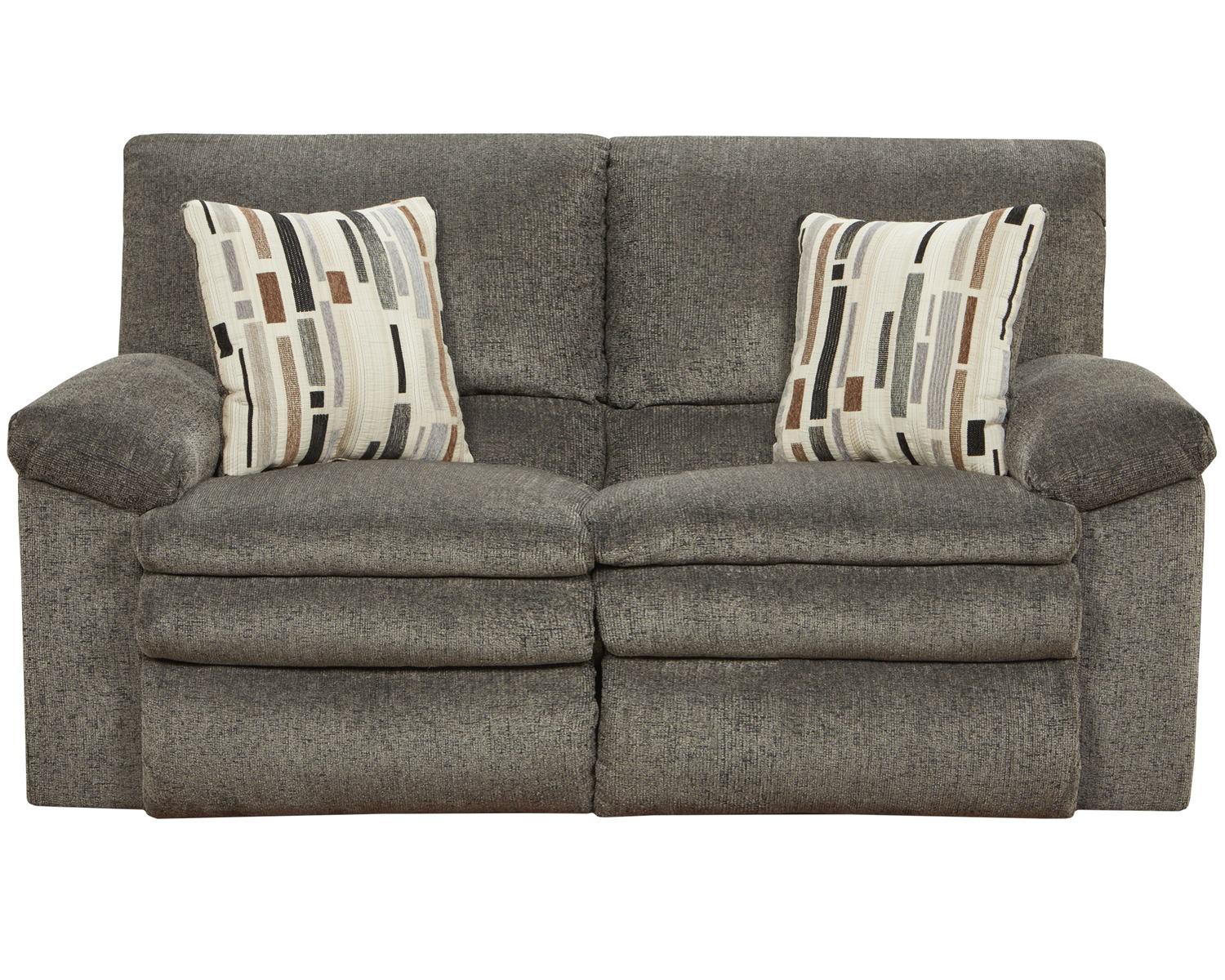 Catnapper Furniture Tosh Power Reclining Loveseat in Pewter/Café