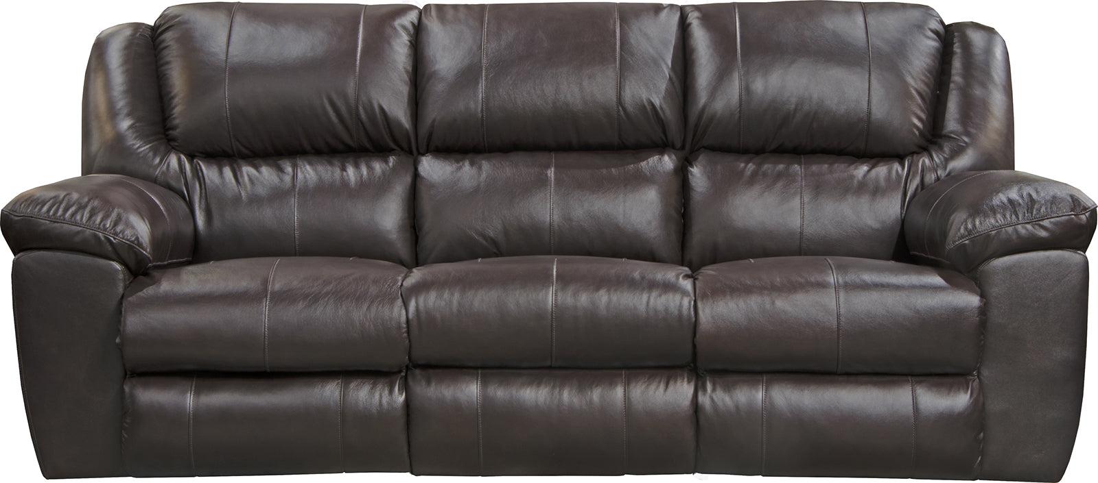 Catnapper Furniture Transformer II Ultimate Sofa with 3 Recliners and Drop Down Table in Chocolate