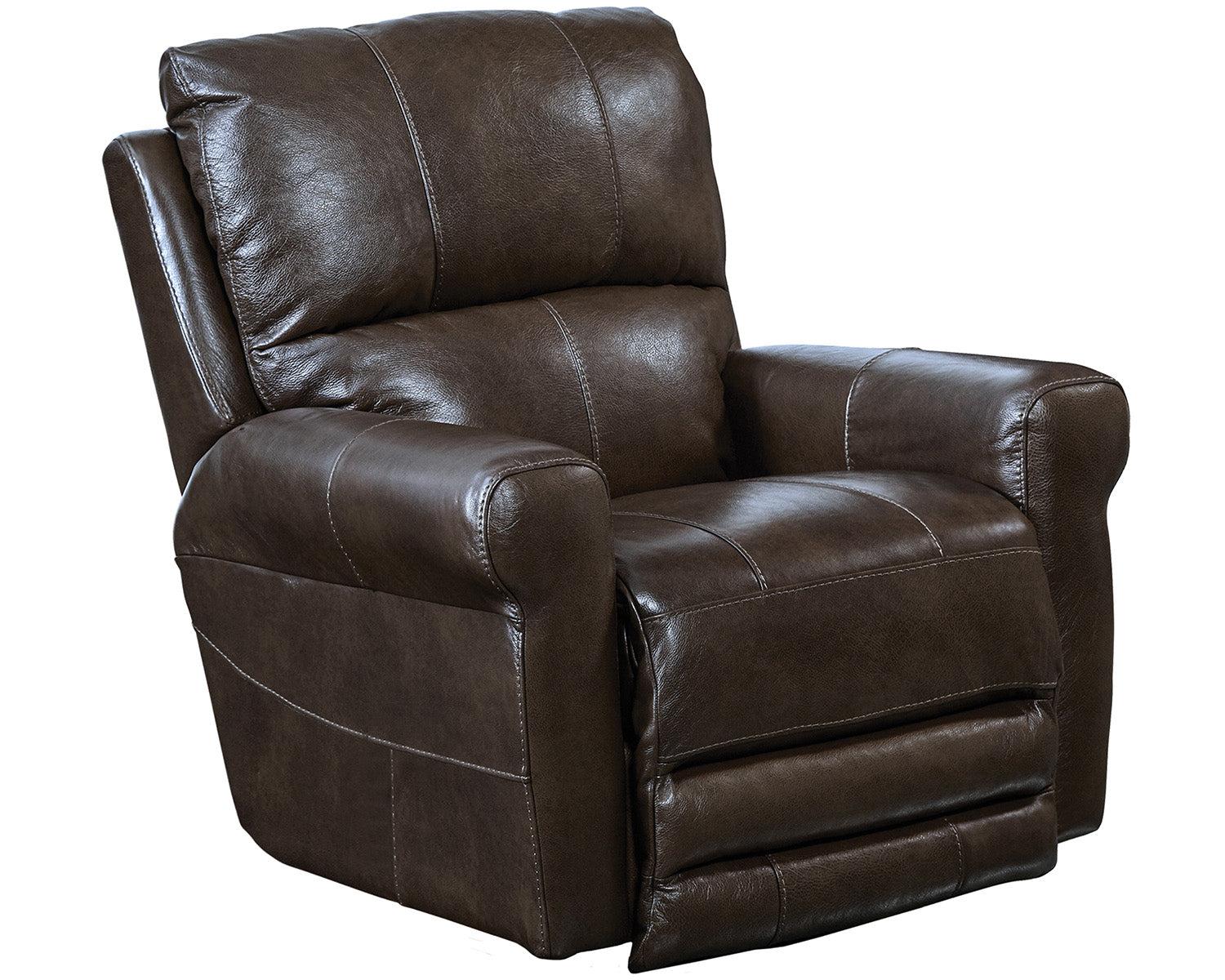Catnapper Hoffner Power Lay Flat Recliner in Chocolate