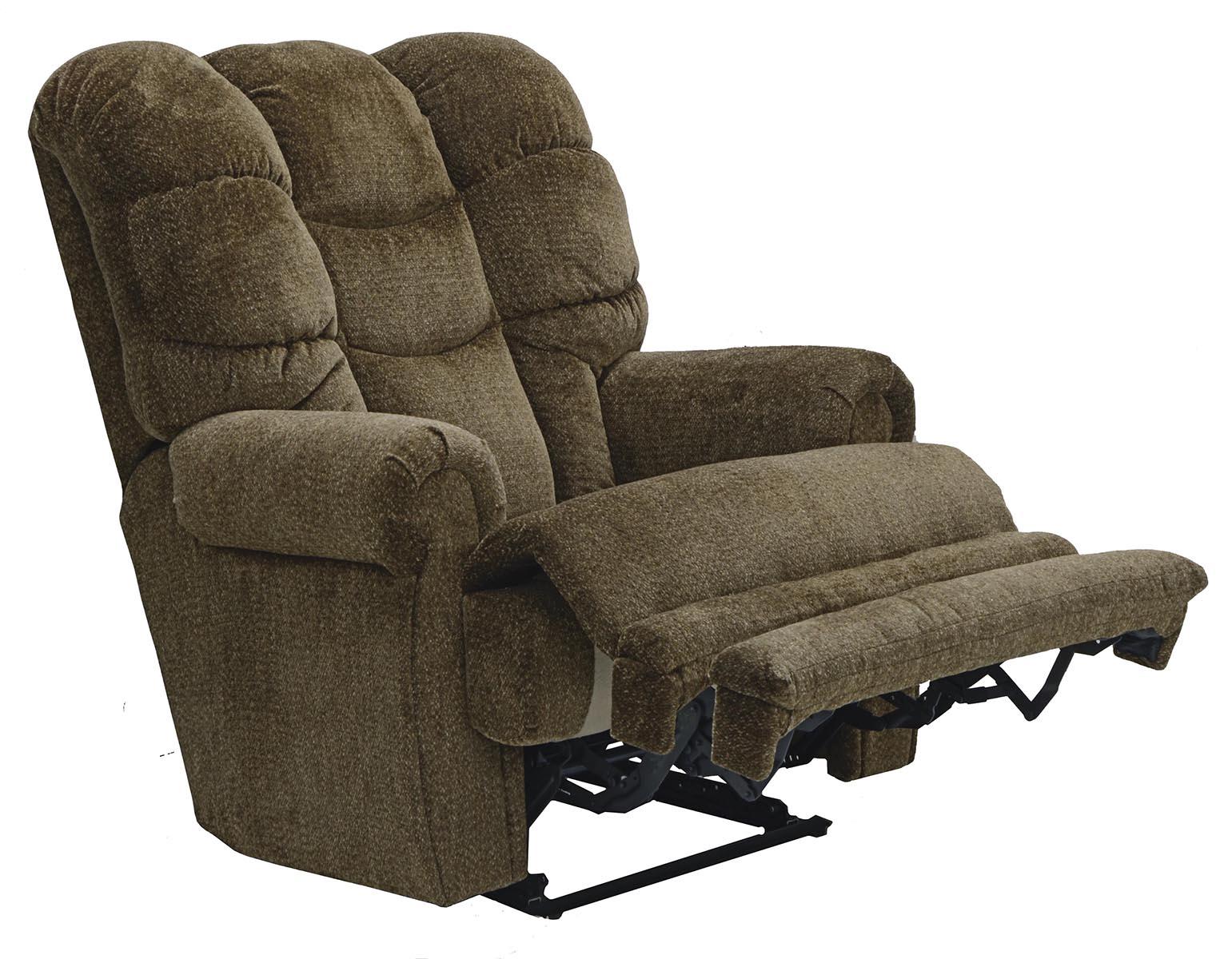 Catnapper Malone Power Lay Flat Recliner with Extended Ottoman in Truffle - Luxury Home Furniture (MI)