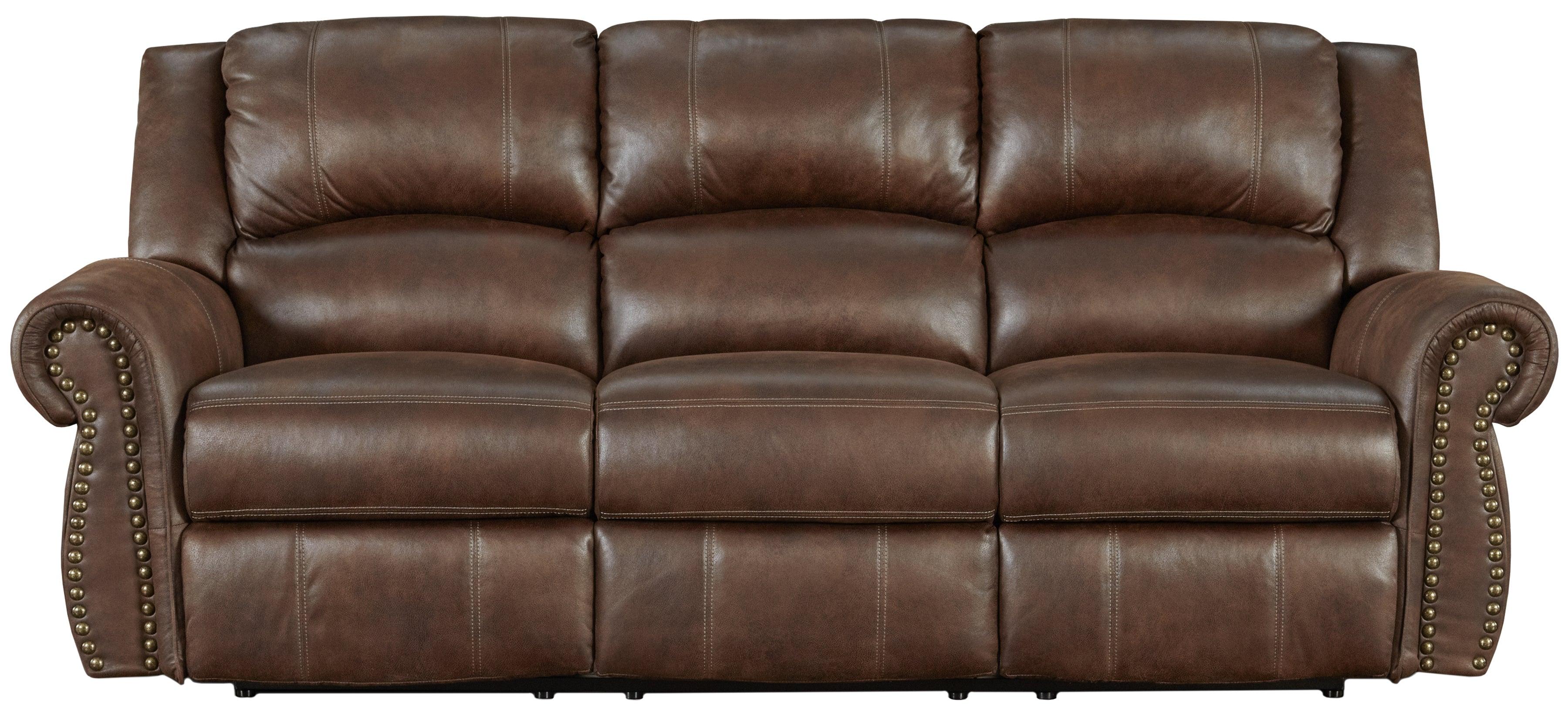 Catnapper Pickett Power Headrest Power Reclining Sofa in Walnut 63131