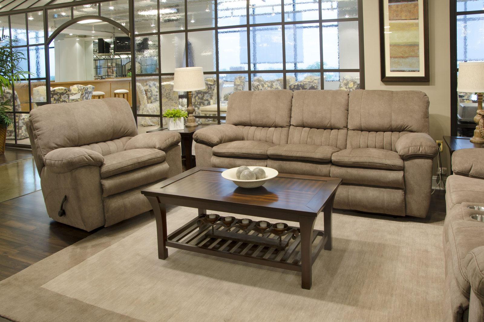 Catnapper Reyes Lay Flat Reclining Sofa in Portabella 2401 - Luxury Home Furniture (MI)