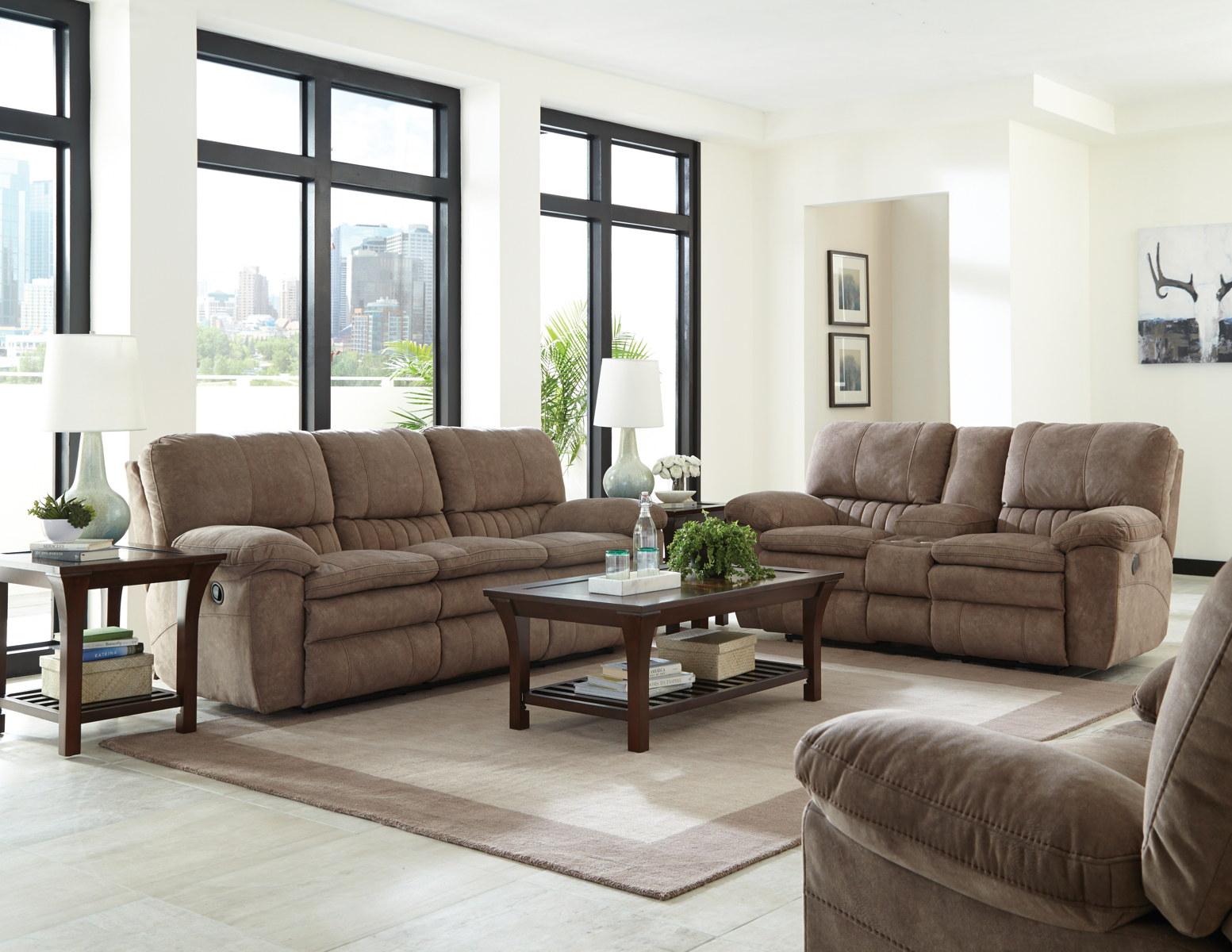 Catnapper Reyes Lay Flat Reclining Sofa in Portabella 2401 - Luxury Home Furniture (MI)