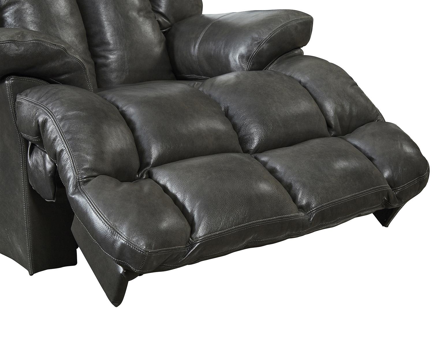 Catnapper Victor Power Lay Flat Chaise Recliner in Steel - Luxury Home Furniture (MI)