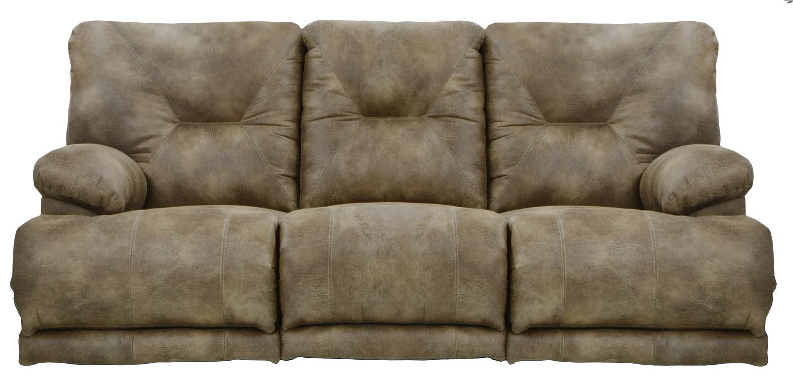 Catnapper Voyager Lay Flat Reclining Sofa with Drop Down Table in Brandy - Luxury Home Furniture (MI)