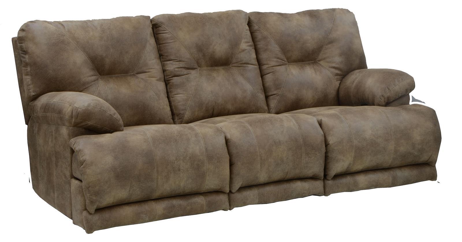 Catnapper Voyager Lay Flat Reclining Sofa with Drop Down Table in Brandy - Luxury Home Furniture (MI)